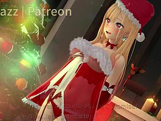 Marin Kitagawa's Christmas Cosplay Blowjob in Motel