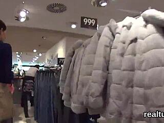 how did this czech teen 18+ get seduced and drilled in pov at the mall?