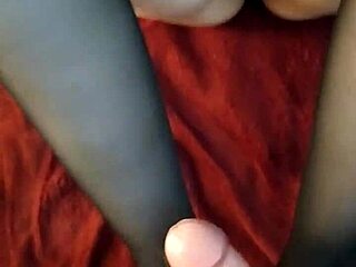 i'm trying a footjob in stockings for the first time, pov view.