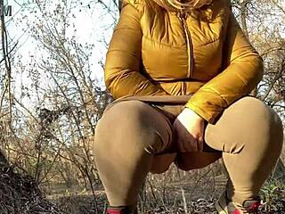 Mature Mother-In-Law's Water World: Saggy Tits, Hairy Pussy, Bent Over Dripping Wet