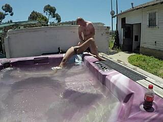 Skinny Slut Dayanara Naked In Pool For Penis Deepthroat And Cock Gagging!