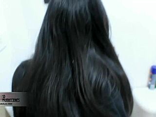 My stepsister choked on my dick, the unfaithful slut!