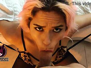 Teen pornstar teases with wet riding and bent over blowjob