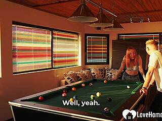 Ginger Babe Shatters Billiard Room Rules With Hardcore Action