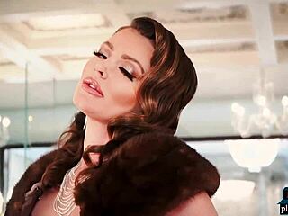 Huge boobs British milf Sophie Dee strips sensually solo