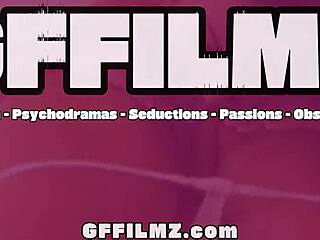 Milf and teen scissor and kiss in lesbian scene