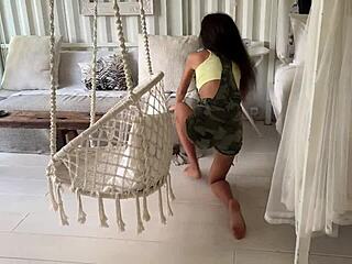 Teen 18+ gets facial after sloppy handjob prank