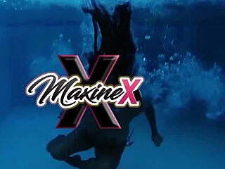 Maxine X Licks Cum Off Big Ass in Bathroom