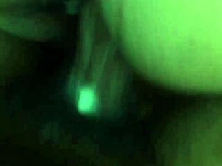 Ebony amateur gets bent over for quick homemade doggystyle creampie in her pussy.