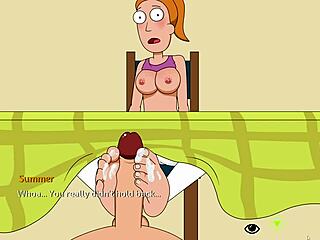 rick says, 'morty, give me that summer footjob now'