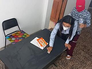 my stepfather's secretary submits to me in the office.