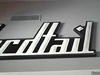 Clamped Slut Gets Anal Banged Hard in Public Scene