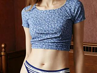 Look at this fancy russian lingerie on her!