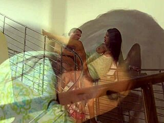 Brunette slut mom rides big cock with passion in heels