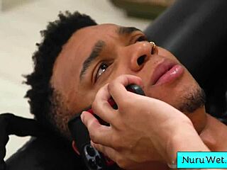 Blonde masseuse says, 'Fuck my pussy deep with that big black cock'