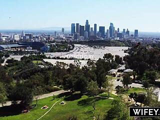 wifey cute blonde hotwife victoria rey gets fucked doggystyle while holding hubbys hand