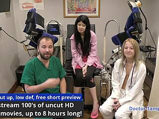 alexandria wu spreads for dr. tampa's teasing exam?