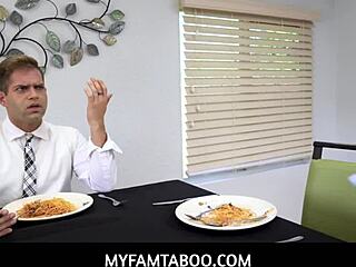 Watch Dakota Burns Get Pummeled Hard by Her Stepfather in the Bathroom!