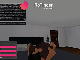 feeling the thrill as roblox slut gets pounded by big black cock