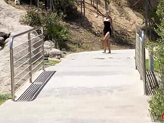 Fit blonde teen picked up for first time casting fuck