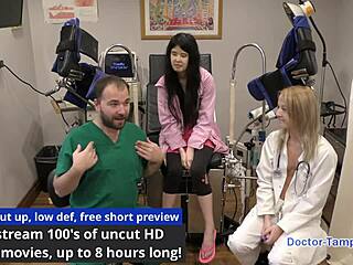 alexandria wu spreads for dr. tampa's teasing exam?