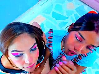 Intense POV Blowjobs with Two Friends Featuring Deepthroat and Submissive Fucking