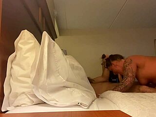 Wife Cheats on Husband by Deepthroating Monster Cock in Hotel Room