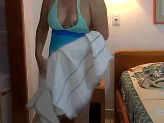 Stepmom Teases On Beach Bikini