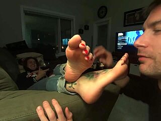 Milf's Perfect Feet Sucked And Licked While Bound