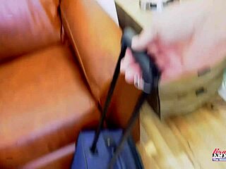 Blonde Cutie Annie Archer RUBS Her TWAT with a SEX TOY and GIVES a BJ!