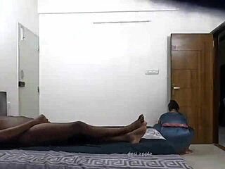 flashing to maid samantha in a playful way