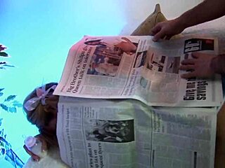 Blonde Schoolgirl in Fishnets Gets Wild with Big Cock Action.