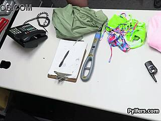 Hey officer, this blonde bikini teen thief will blow you good!