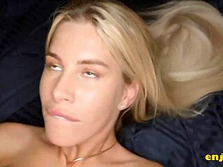 dirty gal miss naughty impresses her guest with deep-throat skills in the kitchen