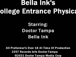 Dr Tampa conducts Bella Ink’s university physical exam