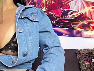 Feeling the vibrator deep in my big ass as I ride it like a cowgirl, Anthonelladoll moans in ecstasy.