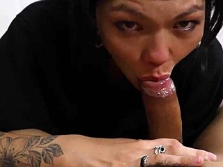 Petite Japanese mommy deepthroats neighbor's cock in POV blowjob session