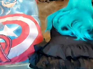 Transsexual Bunny Rides Cock in Cowgirl Position for Cumshot