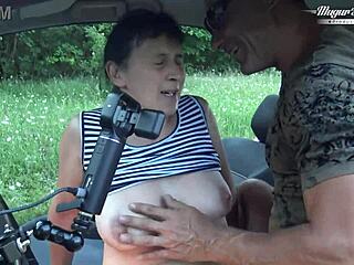 Mature Sissy Seduce To Outdoor Fuck