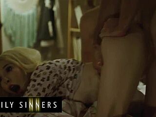 Hot Blondie Fucks Stepbro After Boyfriend Leaves