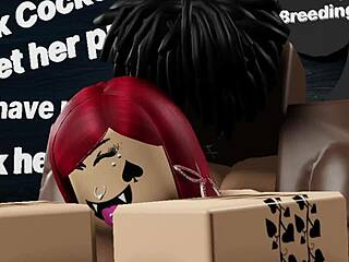 yo, pounding this thick redhead bitch hard in roblox, you in?