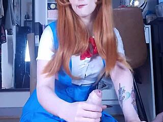 asuka takes control over shinji in intense cosplay clash trailer