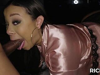 Rickysroom features ebony Adriana Maya face down ass up for deepthroat and riding.