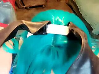 Transsexual Bunny Rides Cock in Cowgirl Position for Cumshot