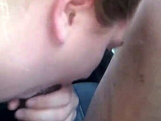 she gives a sloppy blowjob in public outdoors