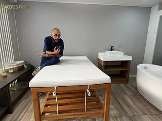 Want a massage ending in creampie on this latina's huge tits?