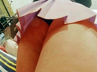 Look At That Big Latina Ass In Pink Skirt, She Loves Being Watched!