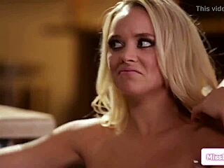 Busty Escort Licks Clients Armpits and Hairless Ass in Lesbian Group