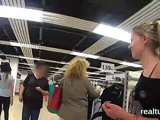 czech cutie seduced at shopping centre for pov