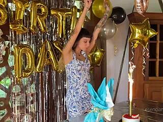 Best birthday surprise fills my ass with milk